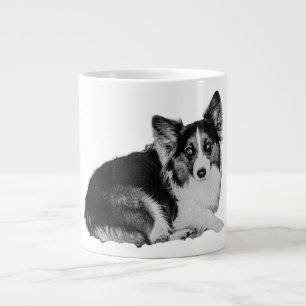 Morning Coffee, Corgi Eyes Large Coffee Mug
