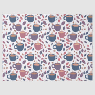 Morning Coffee Cute Pattern Pastel Colourful Gift Tissue Paper