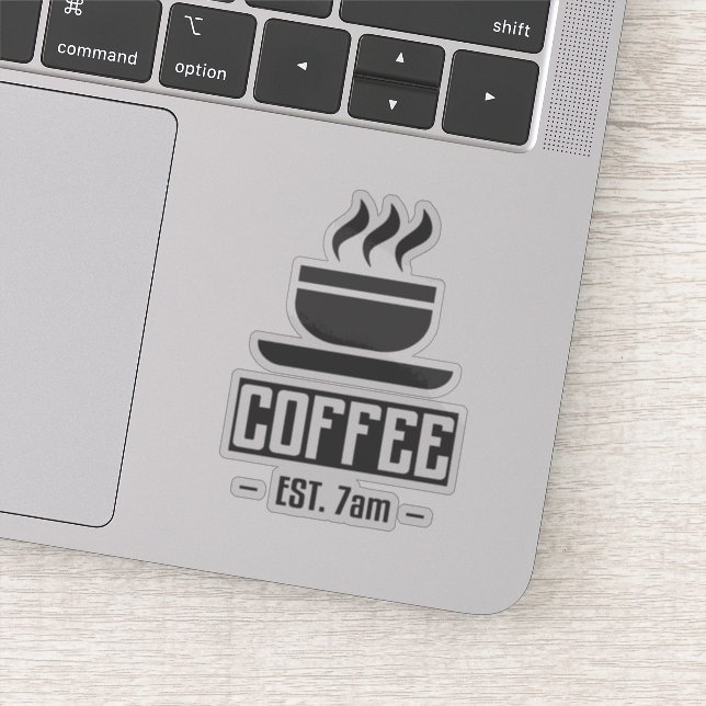Morning Coffee Fix Sticker (Detail)