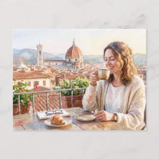 Morning Coffee in Florence Postcard