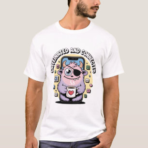 Morning Coffee Monster Kawaii Funny T-Shirt