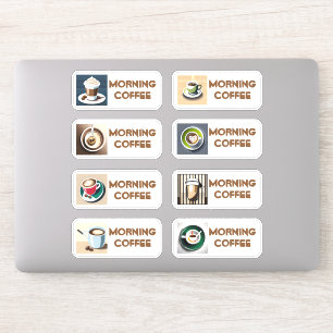 Morning coffee types watercolor icon