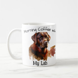 Morning Coffee with My Labrador Modern Mug