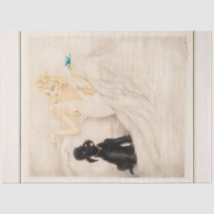 Morning Cup by Louis Icart Tissue Paper