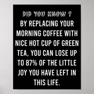 Morning Cup of Coffee - Funny Coffee Quote Poster