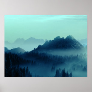 MORNING DEW BLUE MOUNTAINS POSTER