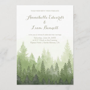 Morning Dew in the Woods Wedding Invitation