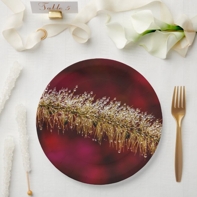 Morning Dew Paper Plate (Wedding)