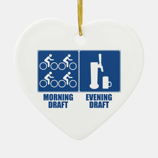 Morning Draught, Evening Draught Ceramic Ornament (Front)