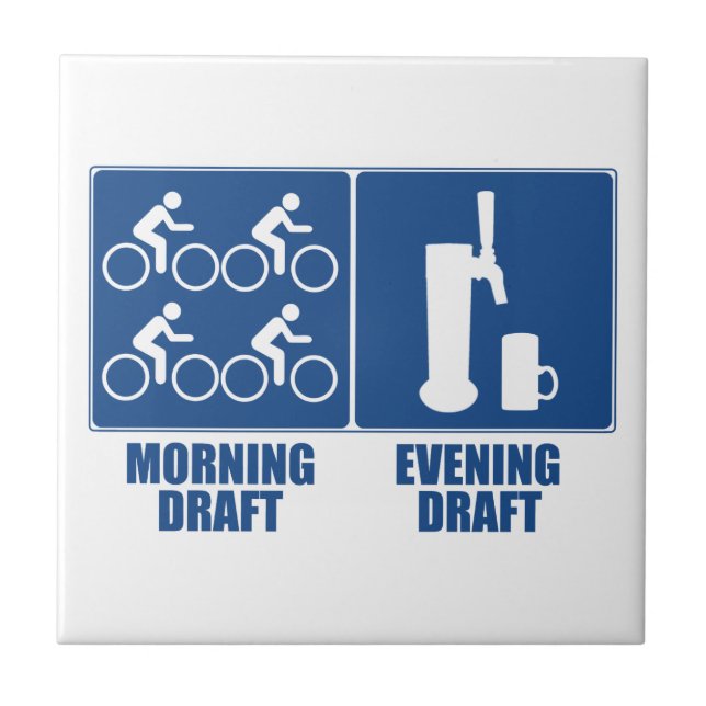 Morning Draught, Evening Draught Ceramic Tile (Front)
