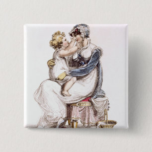 Morning dress, fashion plate from Ackermann's Repo 15 Cm Square Badge