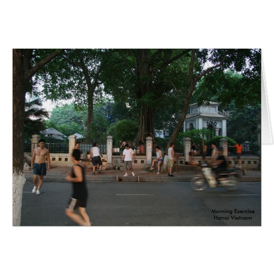 Morning Exercise * Hanoi Vietnam Card