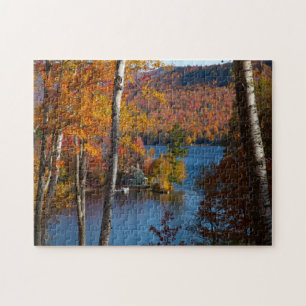 Morning fall colours on Stinson Pond Jigsaw Puzzle
