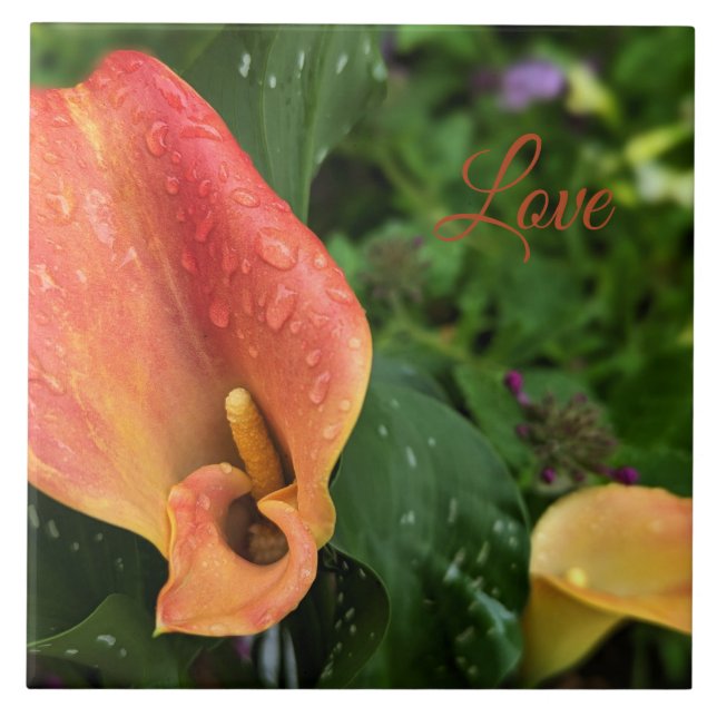 Morning Flower Ceramic Tile (Front)