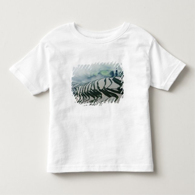 Morning Fog Above Rice Fields Toddler T-Shirt (Front)