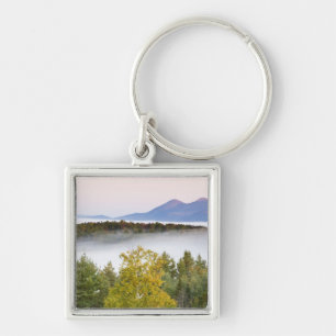 Morning fog and the Percy Peaks as seen from the Key Ring