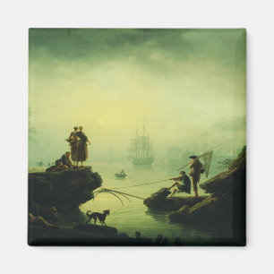 Morning Fog at sea by Joseph Vernet  Magnet