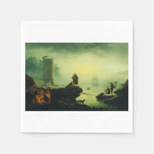 Morning Fog at sea by Joseph Vernet Napkin