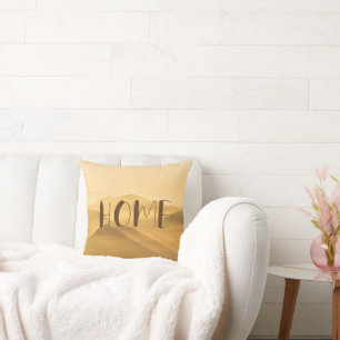 Morning fog gold layers sunrise home quote cushion