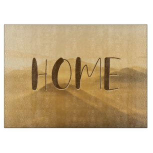 Morning fog gold layers sunrise home quote cutting board