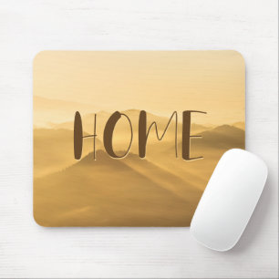 Morning fog gold layers sunrise home quote mouse pad