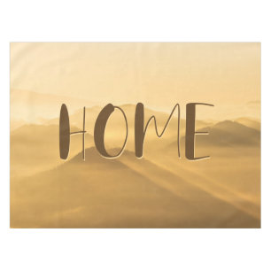 Morning fog gold layers sunrise home quote tablecloth