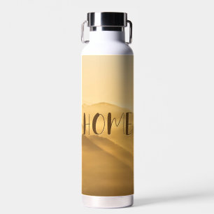 Morning fog gold layers sunrise home quote water bottle