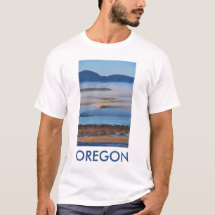 Morning fog over Netarts Bay, OR T-Shirt