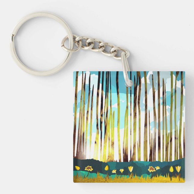 Morning Forest Key Ring (Front)