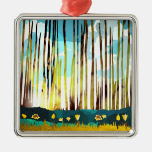 Morning Forest Metal Ornament