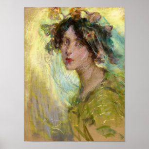 Morning Glories, 1911 by Alice Pike Barney Poster
