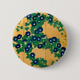 Morning Glories Early 19th Century 6 Cm Round Badge