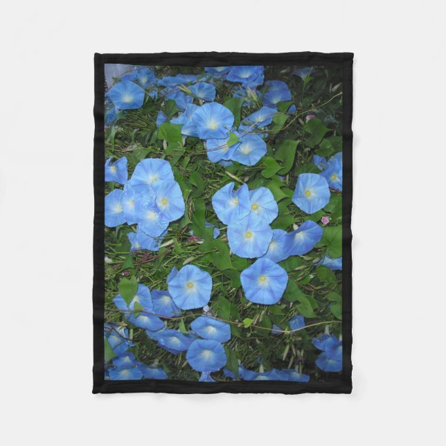 "Morning Glories" Fleece Blanket (Front)