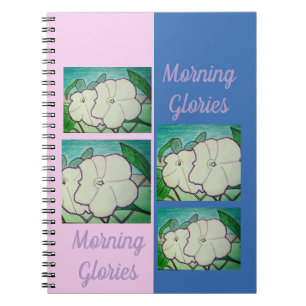 Morning Glories on Chain-link Fence Clipboard Notebook