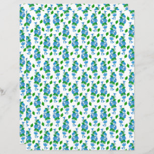 Morning Glories Scrapbook Paper
