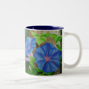 Morning Glories Two-Tone Coffee Mug