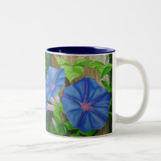 Morning Glories Two-Tone Coffee Mug