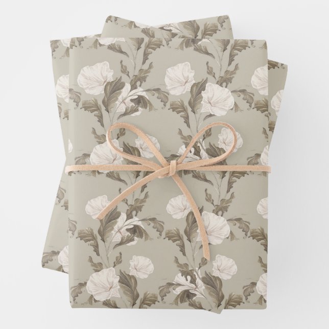 Morning Glories Wrapping Paper Sheet (In situ)