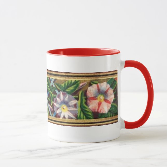 MORNING GLORY AND RED BERRIES MUG (Right)