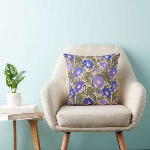 Morning Glory Art Nouveau Cushion