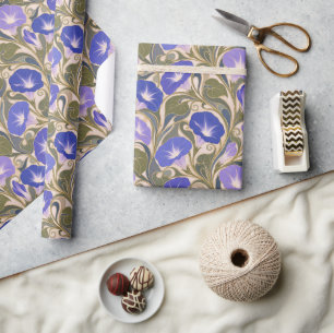 Morning Glory Art Nouveau Wrapping Paper