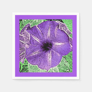 Morning Glory Block Print - soft violet Napkin