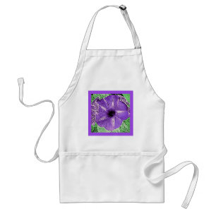 Morning Glory Block Print - soft violet Standard Apron