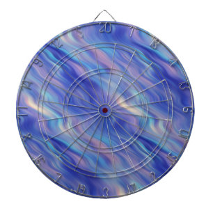 Morning Glory Blue Wavy Texture Dartboard