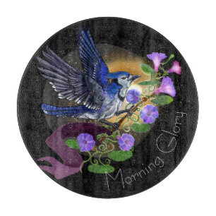 Morning Glory Bluejay Cutting Board