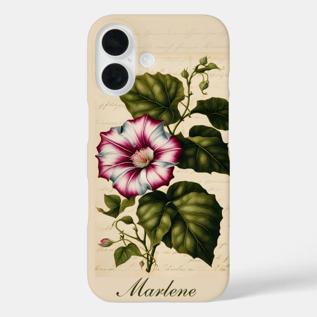 Morning Glory Botanical Illustration Case-Mate iPhone Case (Back)