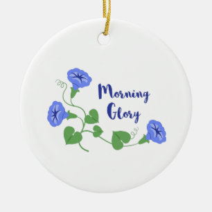 Morning Glory Ceramic Ornament