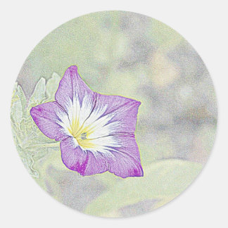 Morning Glory Classic Round Sticker