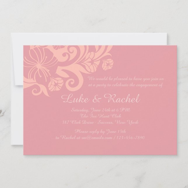 Morning Glory Floral Invitation (Front)