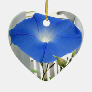 Morning Glory Flower Ceramic Ornament